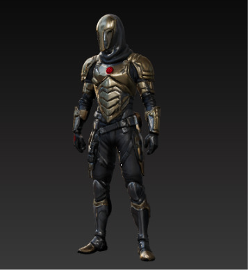 Vanguard of the Obsidian Order  Elite Sentinel Armor Set Low-poly 3D model_23