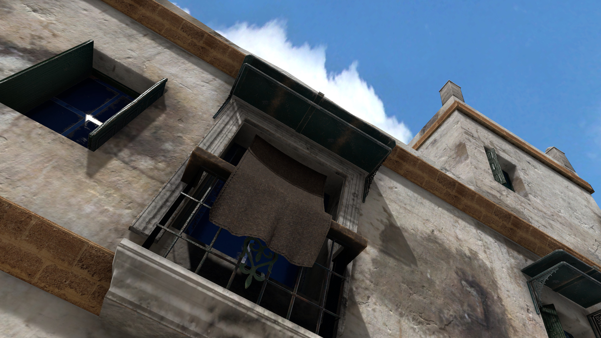 Old High-Quality 3D Colonial House Low-poly 3D model_3