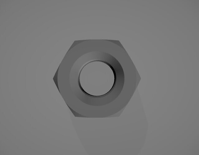 Nut 10mmX10mm ISO Metric Profile Thread Type Free 3D print model