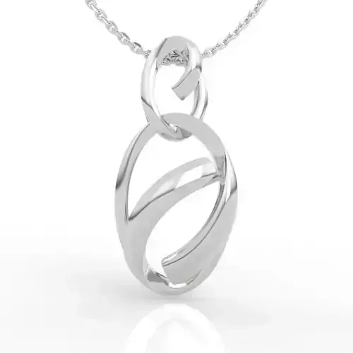 Premium Interlocked Loop Pendant Necklace 3D print model