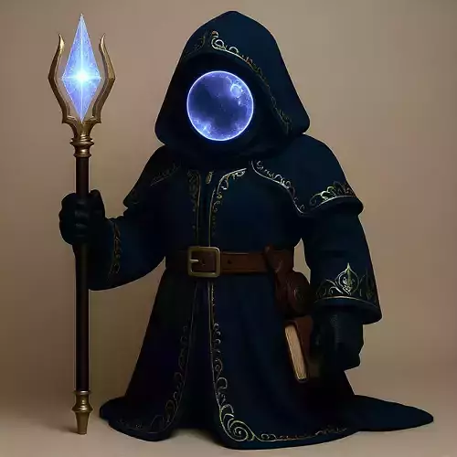 Celestian Archmage  The Astral Sentinel of Realms Low-poly 3D model