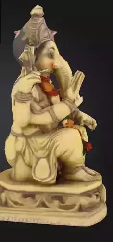 A sitting statue of Lord Ganesha 