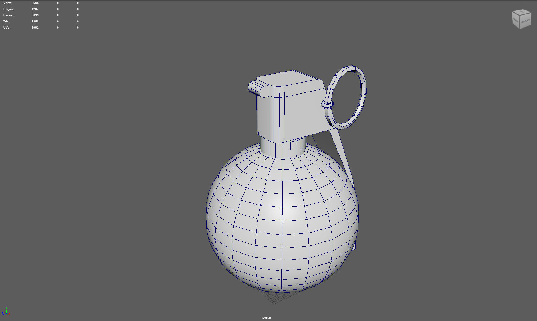 M67 Frag Grenade Low-poly 3D model_5