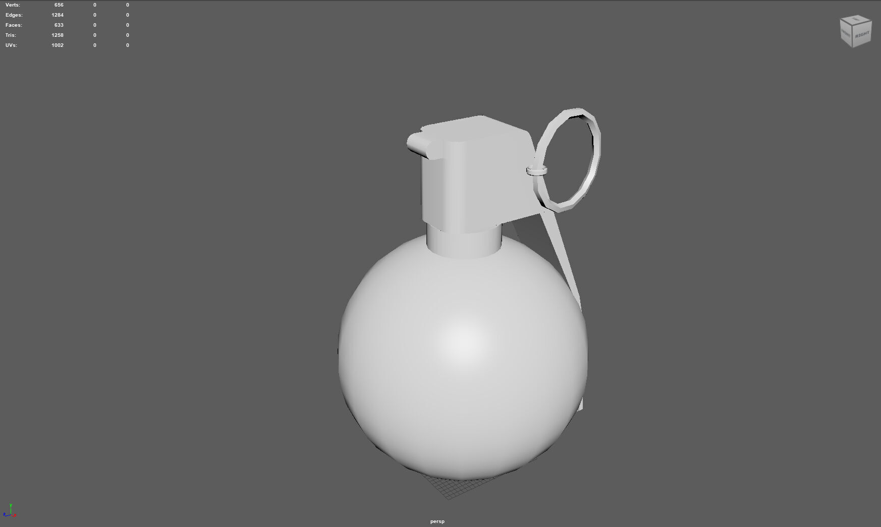 M67 Frag Grenade Low-poly 3D model_4