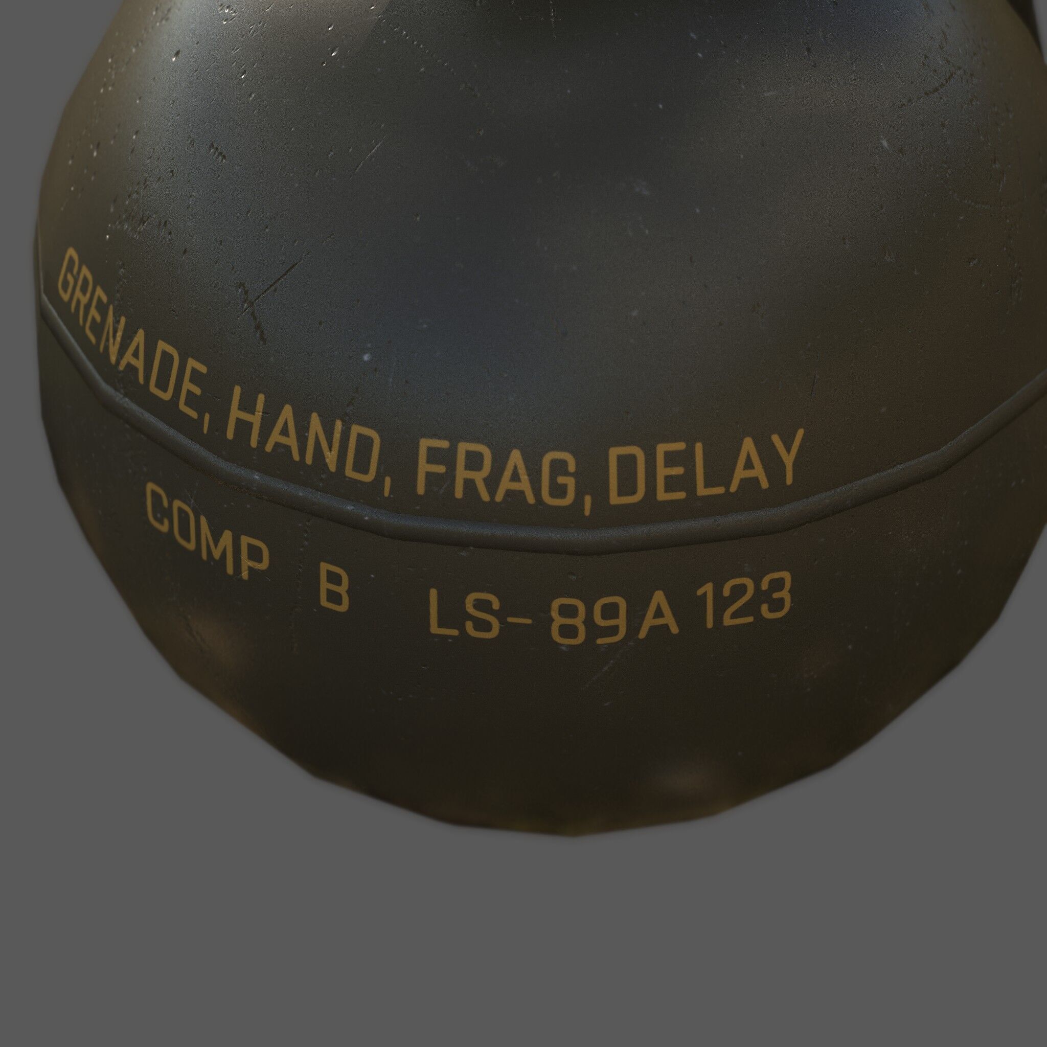 M67 Frag Grenade Low-poly 3D model_10