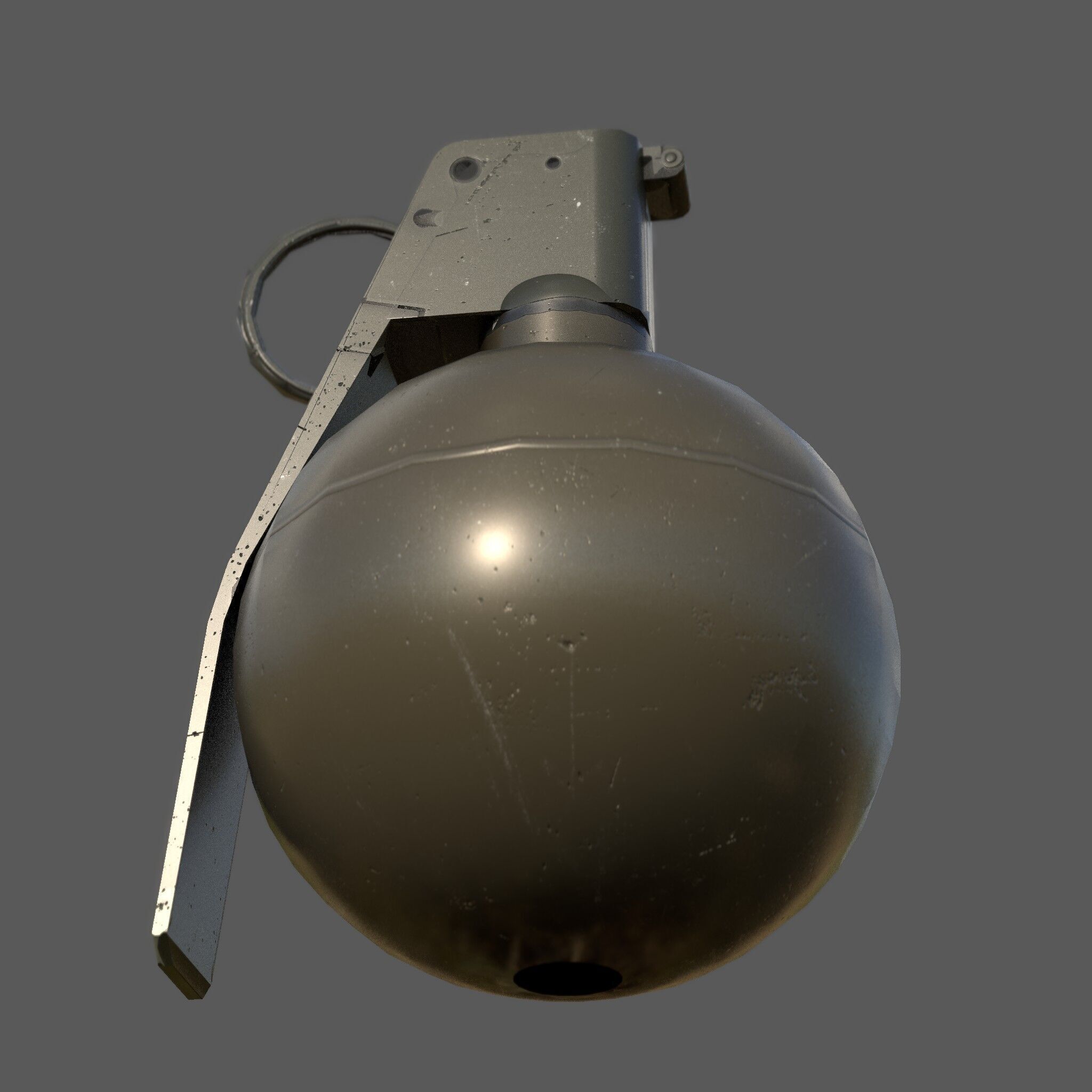 M67 Frag Grenade Low-poly 3D model_1