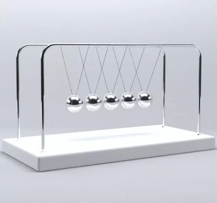 Newtons Cradle Free 3D model_0