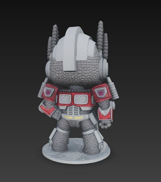 Optimus Prime Knit Style 3D Print Model 3D model_19
