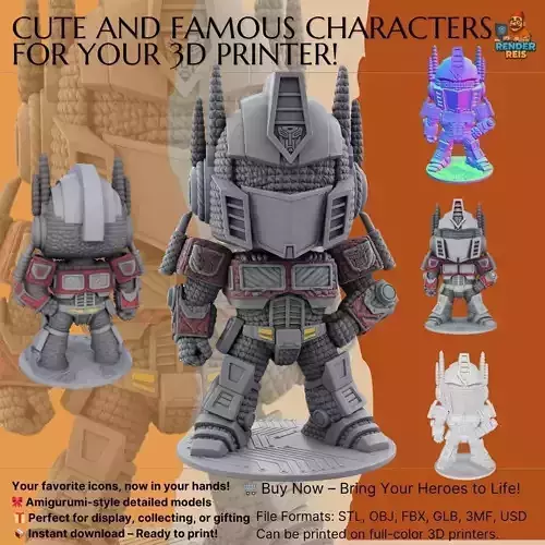 Optimus Prime Knit Style 3D Print Model 3D model