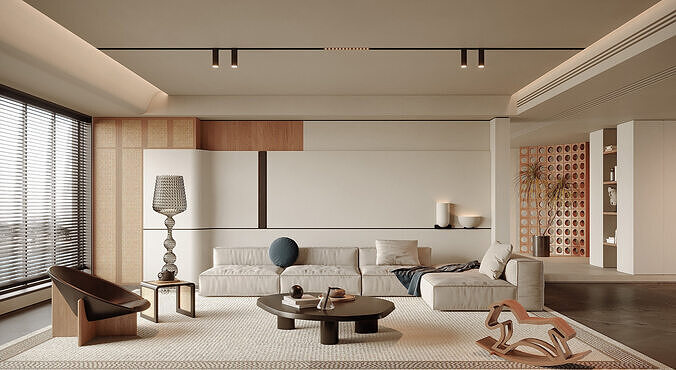 modern living room interior scenes 172 3D model