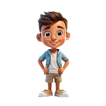 joyful 3D charecter 3D model_0