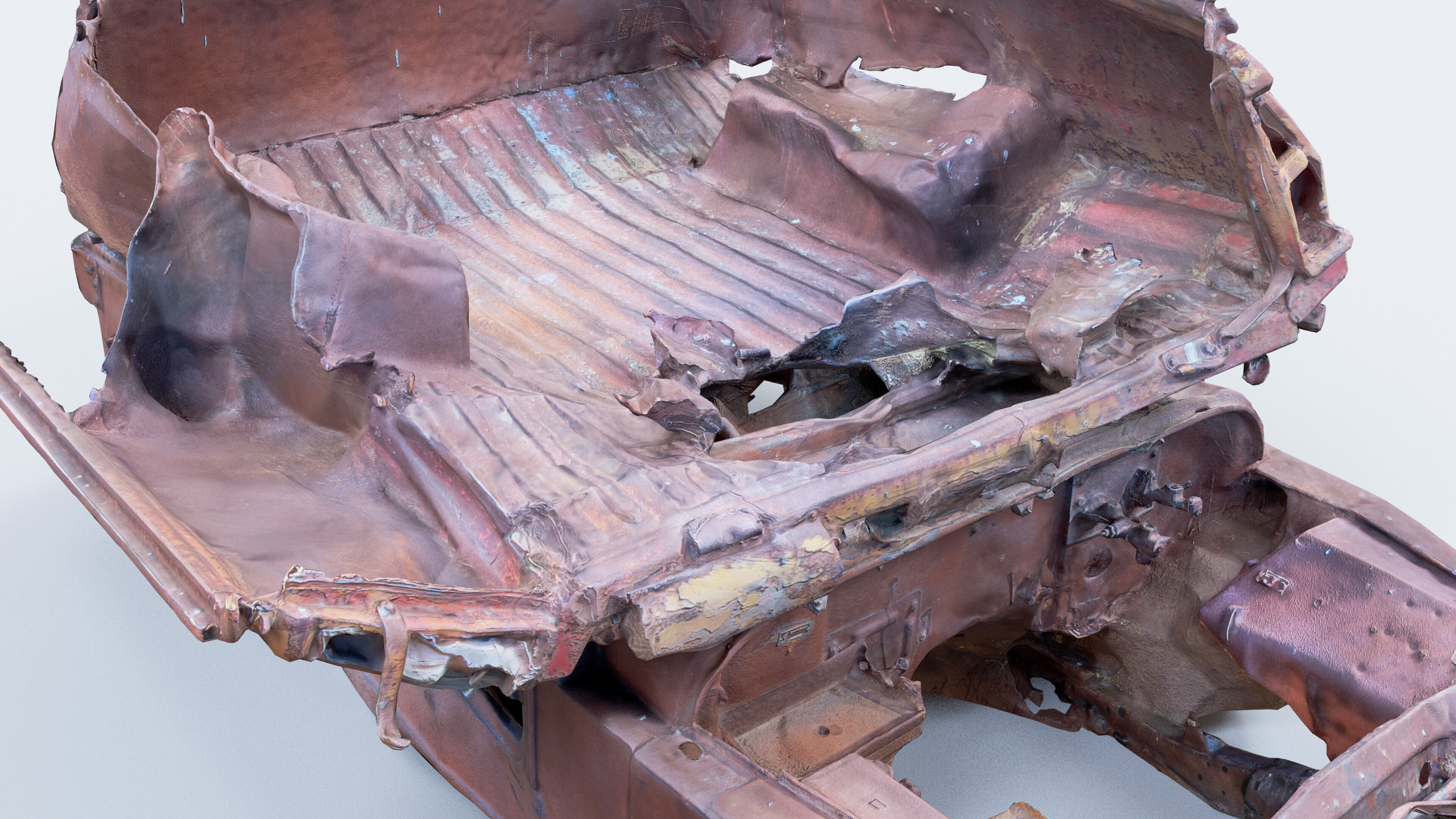 Photogrammetry Burnt Jeep Low-poly 3D model_5