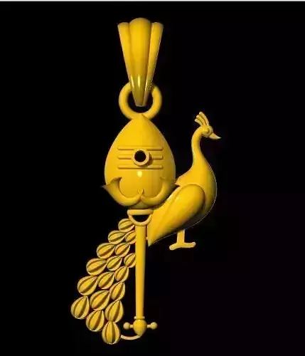 peacock pendant 3dm file