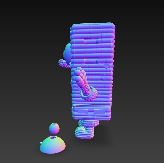 SpongeBob Knit Style 3D Print Model 3D model_11