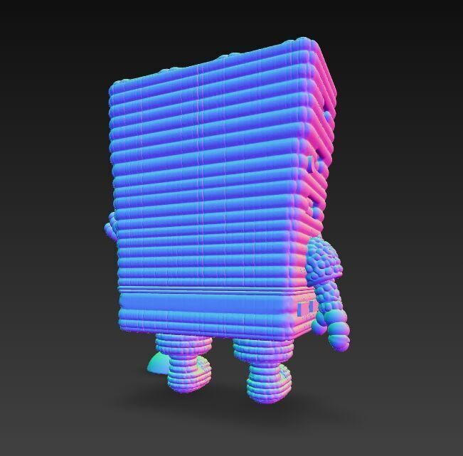 SpongeBob Knit Style 3D Print Model 3D model_9