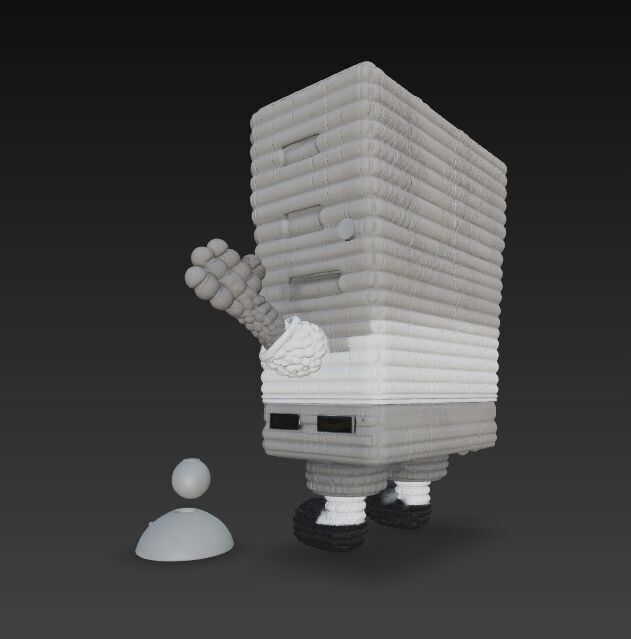 SpongeBob Knit Style 3D Print Model 3D model_5