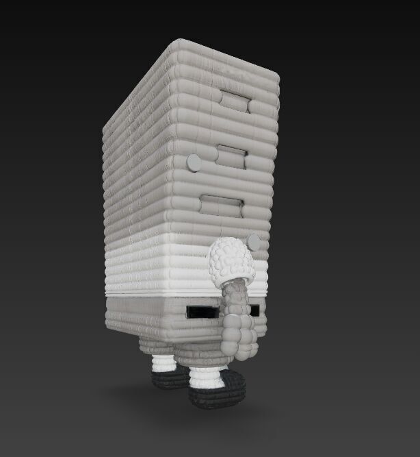 SpongeBob Knit Style 3D Print Model 3D model_4