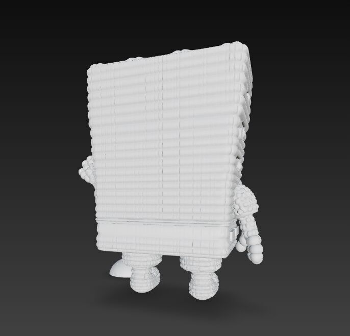 SpongeBob Knit Style 3D Print Model 3D model_20