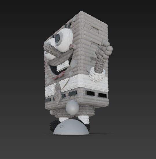 SpongeBob Knit Style 3D Print Model 3D model_3