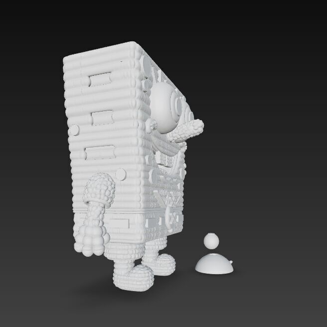 SpongeBob Knit Style 3D Print Model 3D model_18