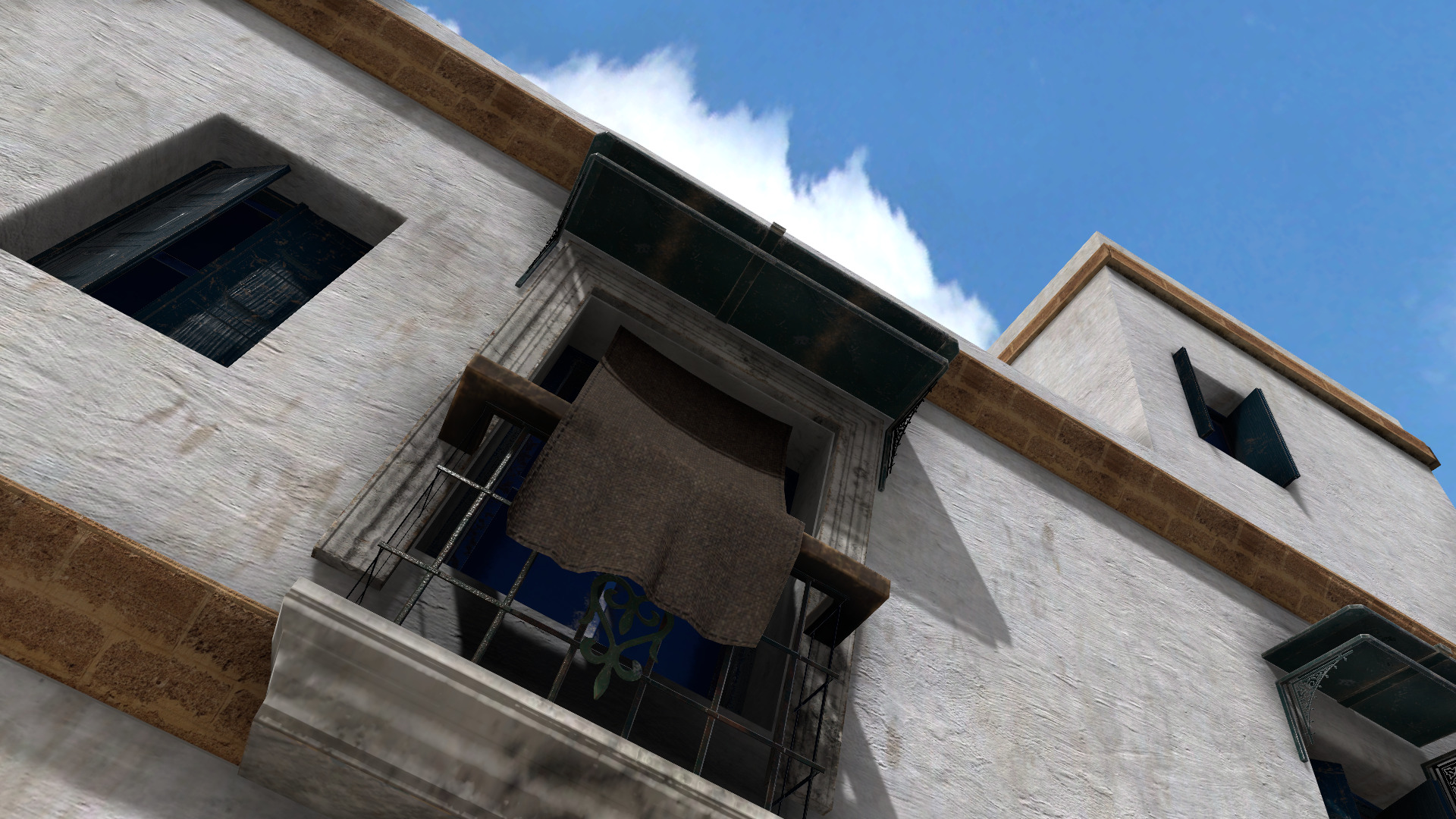 Old High-Quality 3D Colonial House Low-poly 3D model_3