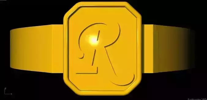 R signet ring 3dm file