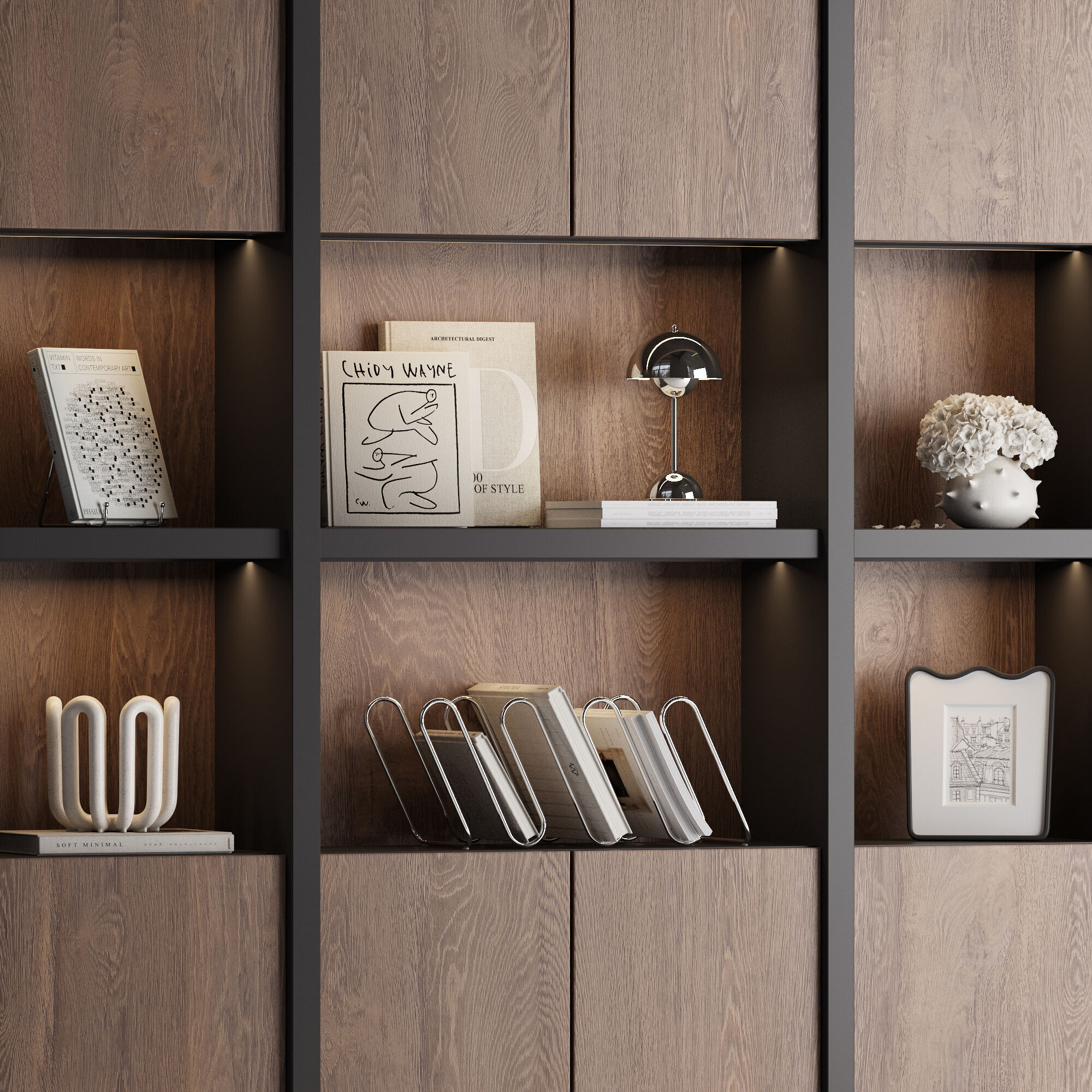 Bookcase 04 3D model_2