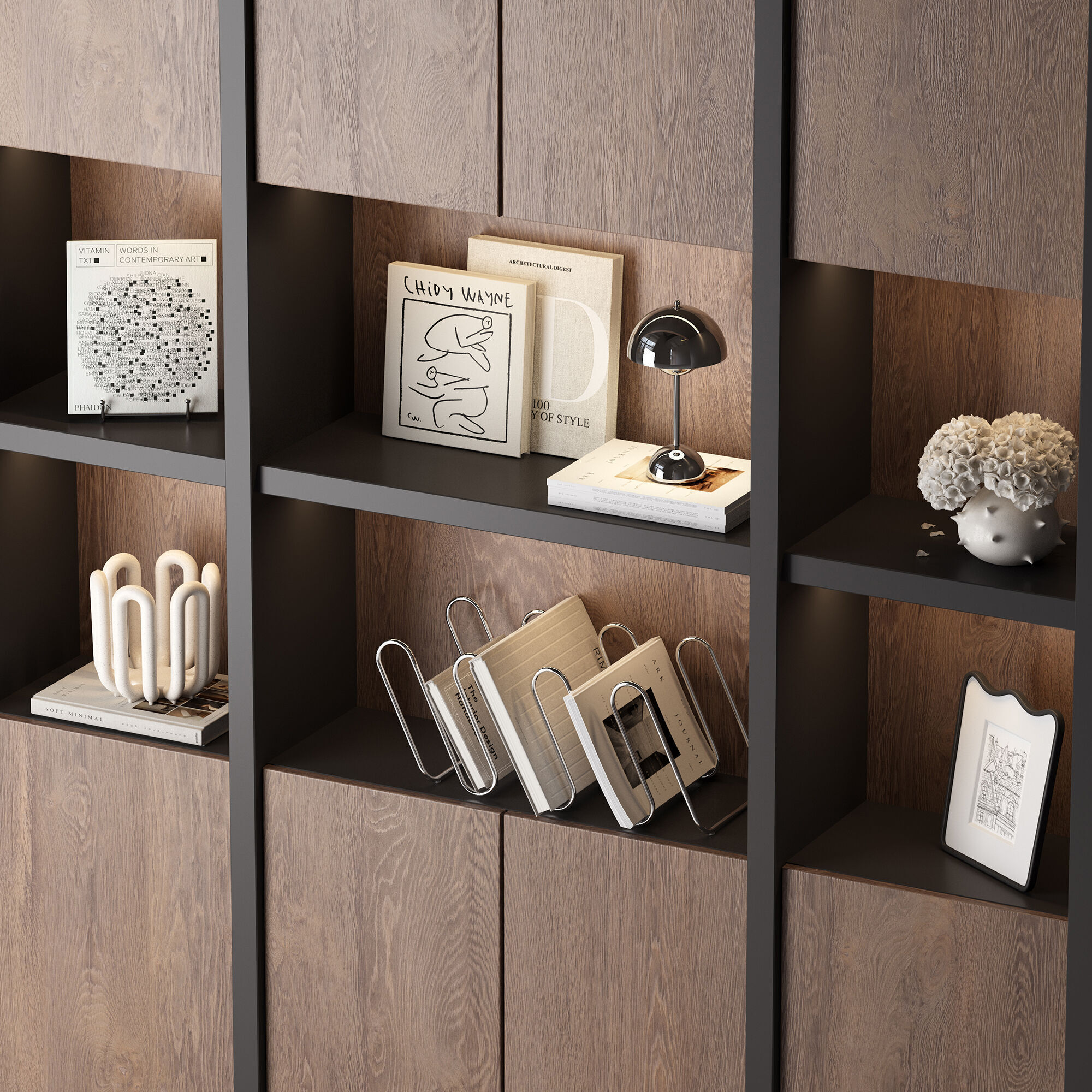 Bookcase 04 3D model_1