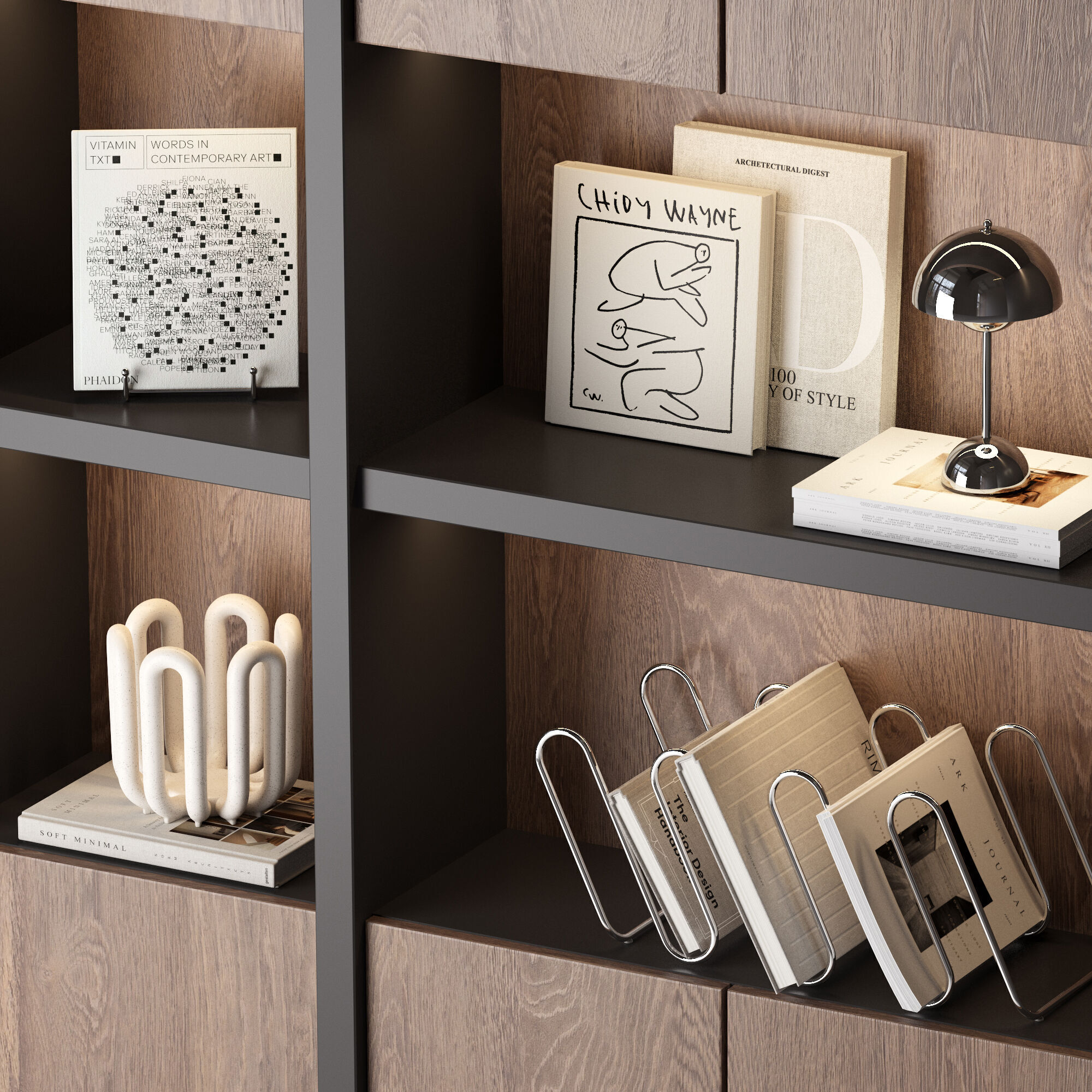 Bookcase 04 3D model_4