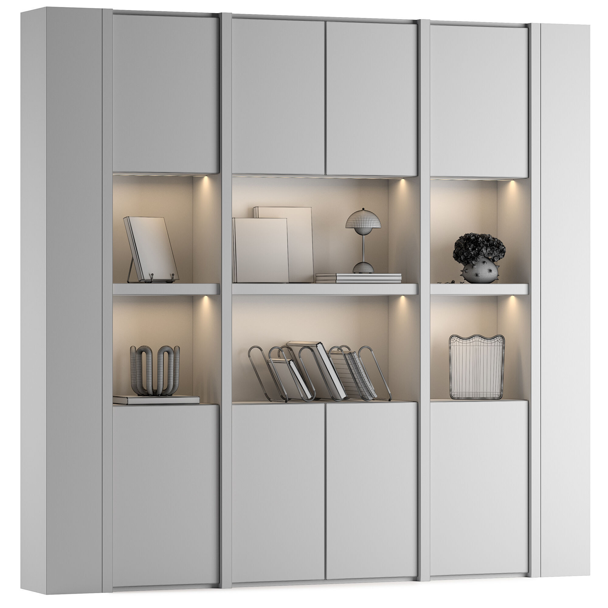 Bookcase 04 3D model_5