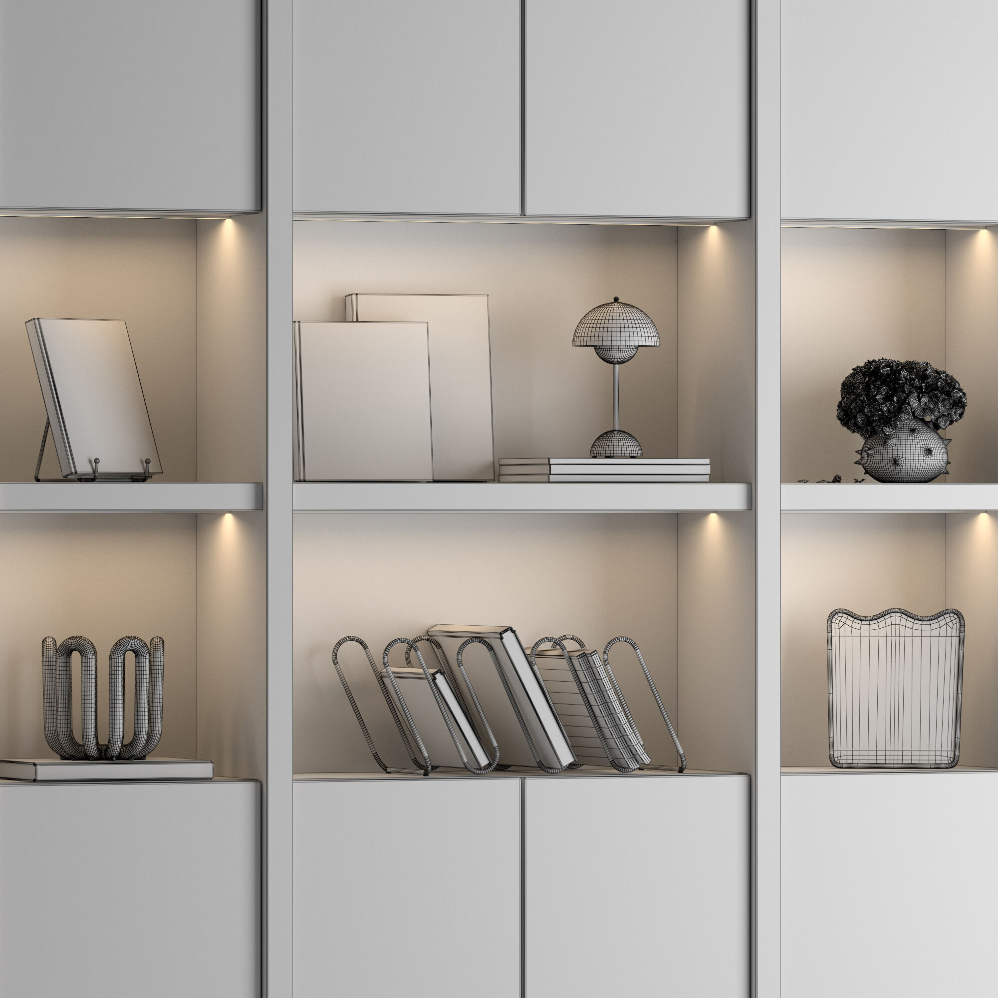 Bookcase 04 3D model_6