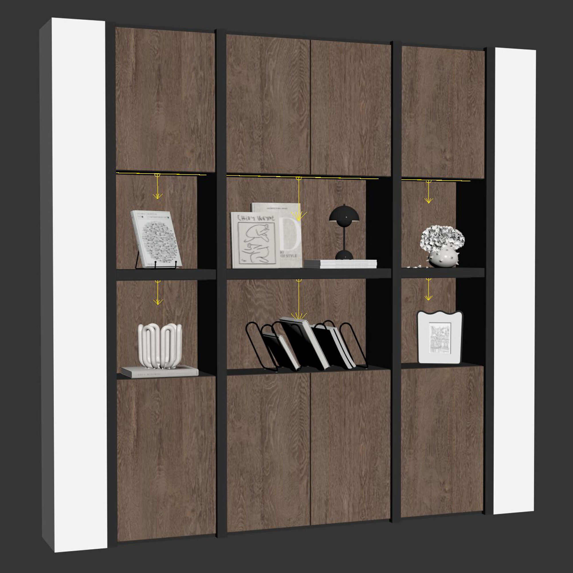 Bookcase 04 3D model_7