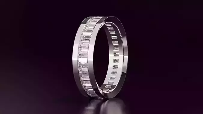 channel set baguette straight eternity band N04 54EU size