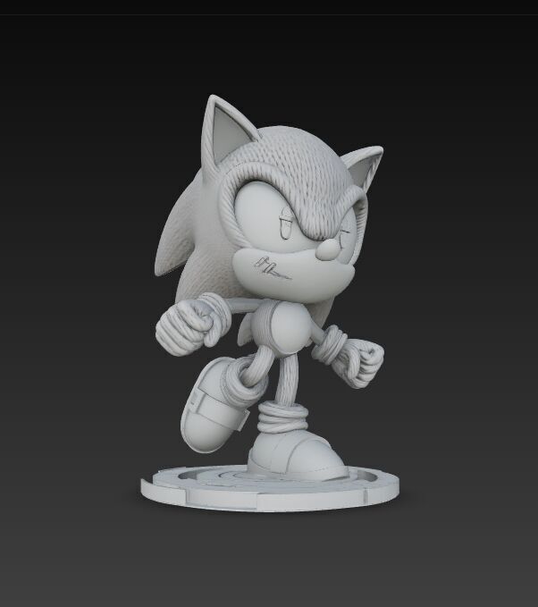 Sonic the Hedgehog Knit Figure 3D Print Model 3D model_7