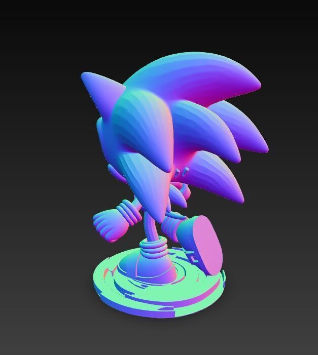 Sonic the Hedgehog Knit Figure 3D Print Model 3D model_11