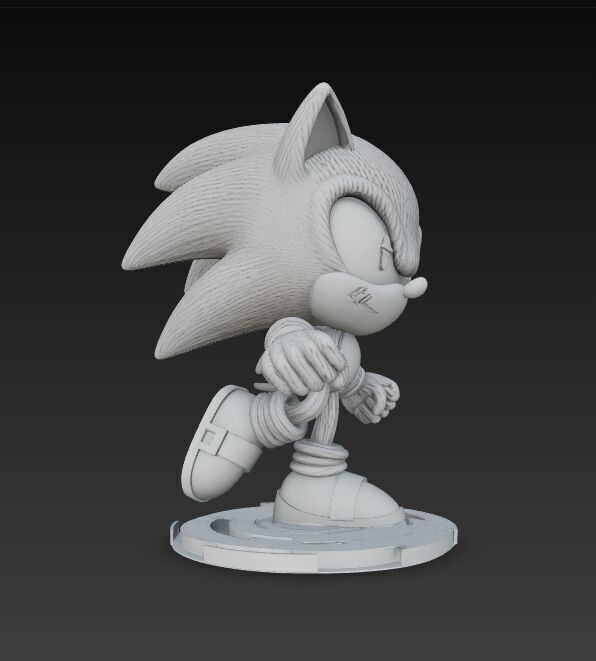 Sonic the Hedgehog Knit Figure 3D Print Model 3D model_1