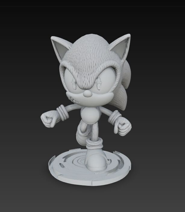 Sonic the Hedgehog Knit Figure 3D Print Model 3D model_3