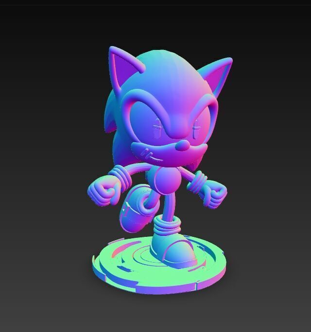 Sonic the Hedgehog Knit Figure 3D Print Model 3D model_15