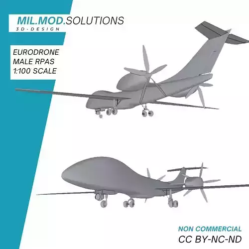Eurodrone MALE RPAS NATO 3D print model