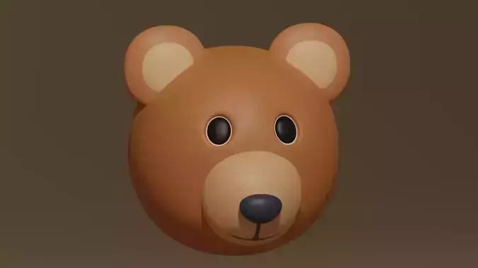 Cartoon Cute Bear Head