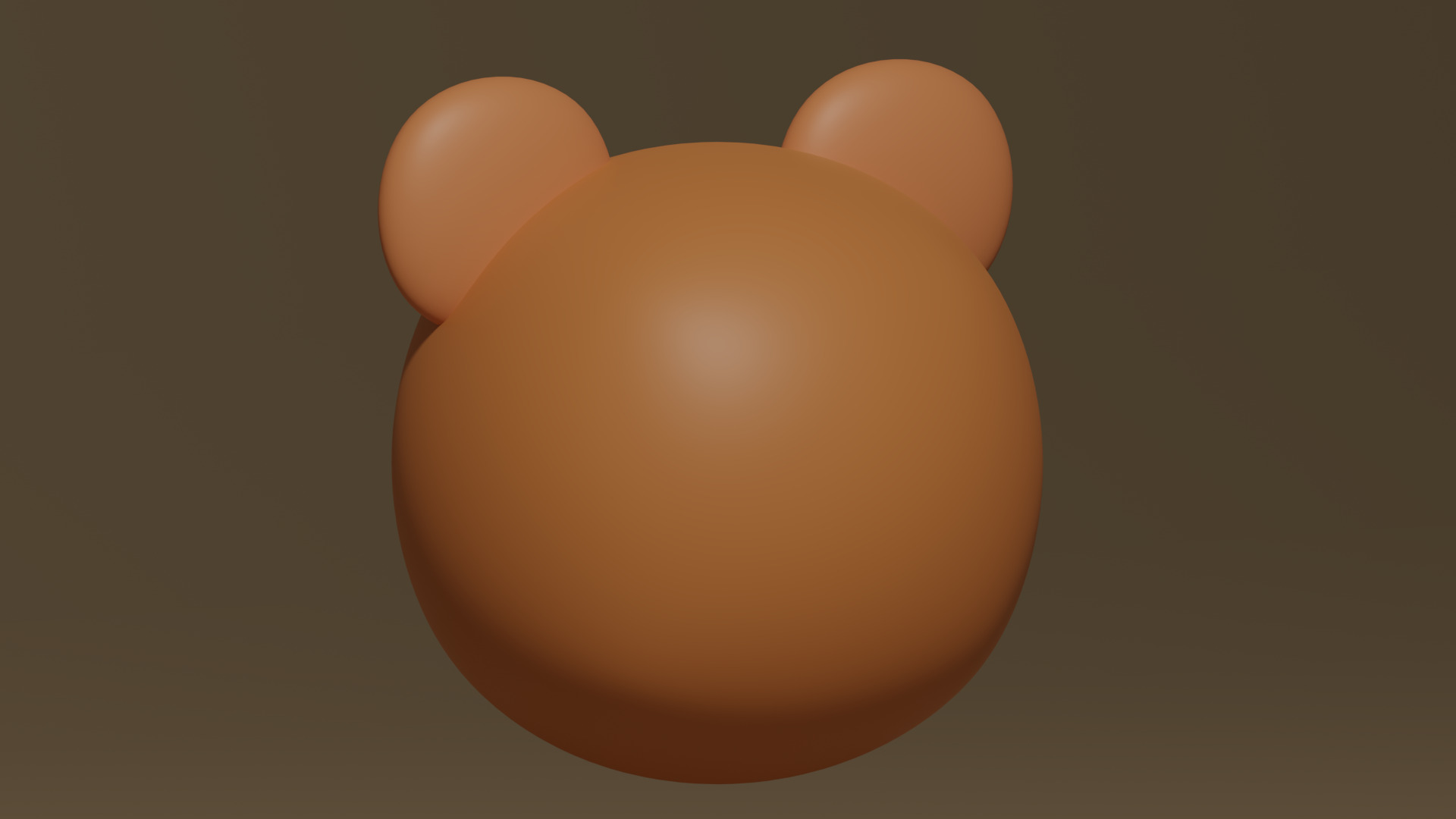 Cartoon Cute Bear Head 3D model_7