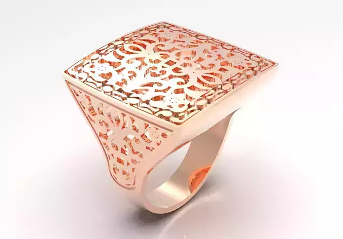 Rose gold ring slim design model gr0028 3D print model