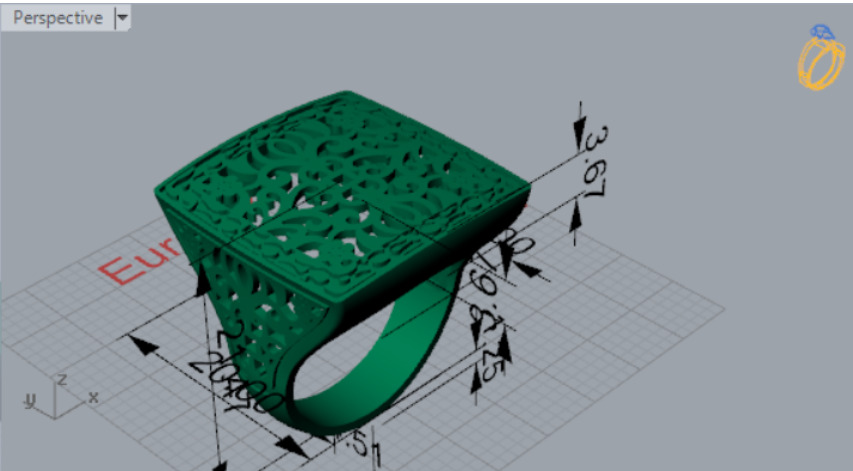 Rose gold ring slim design model gr0028 3D print model_6