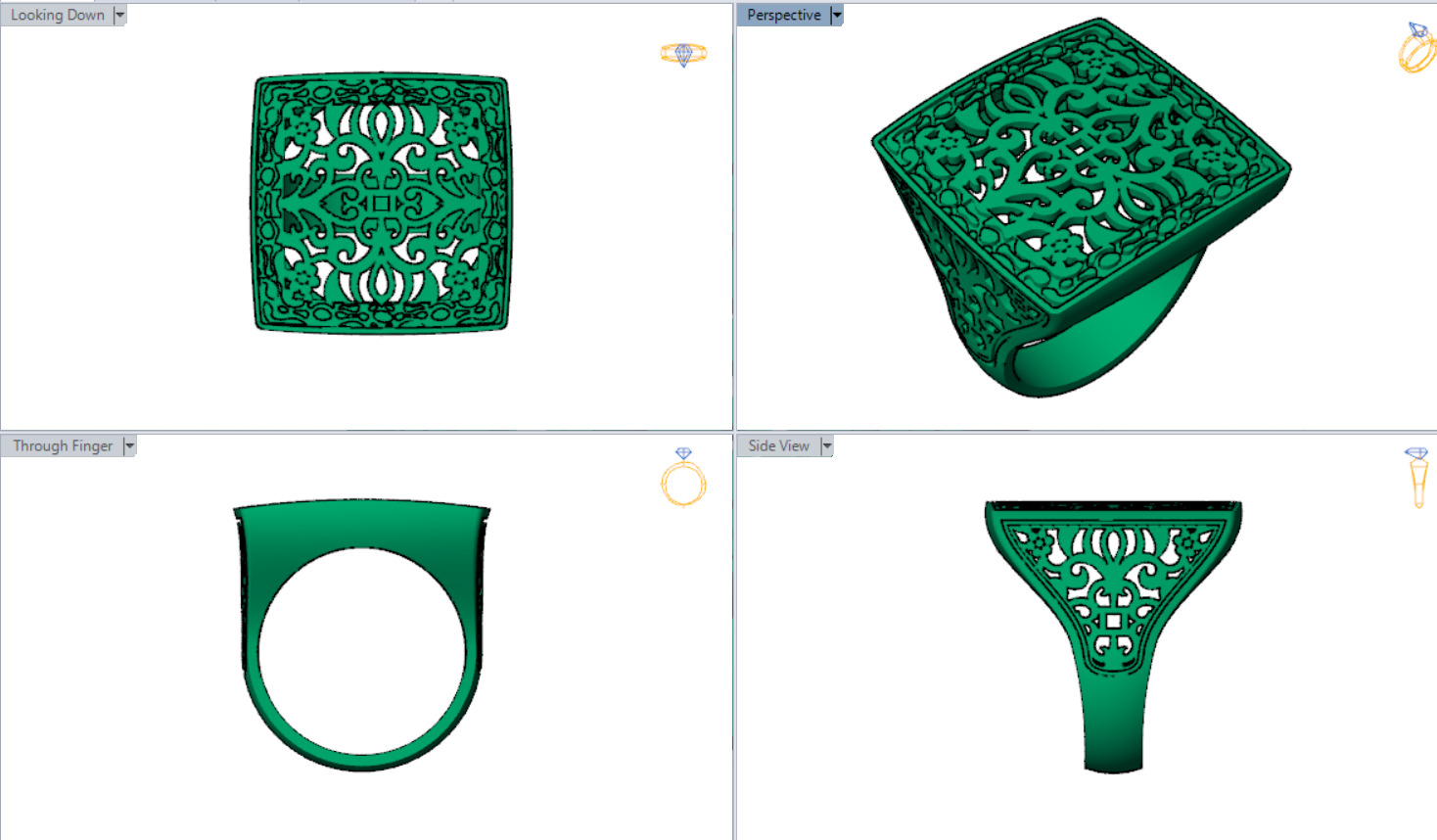 Rose gold ring slim design model gr0028 3D print model_24