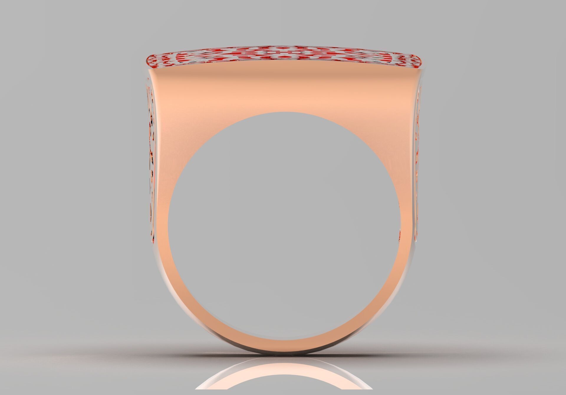 Rose gold ring slim design model gr0028 3D print model_1