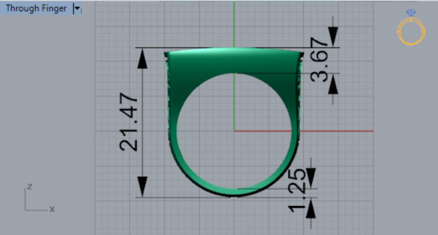 Rose gold ring slim design model gr0028 3D print model_8