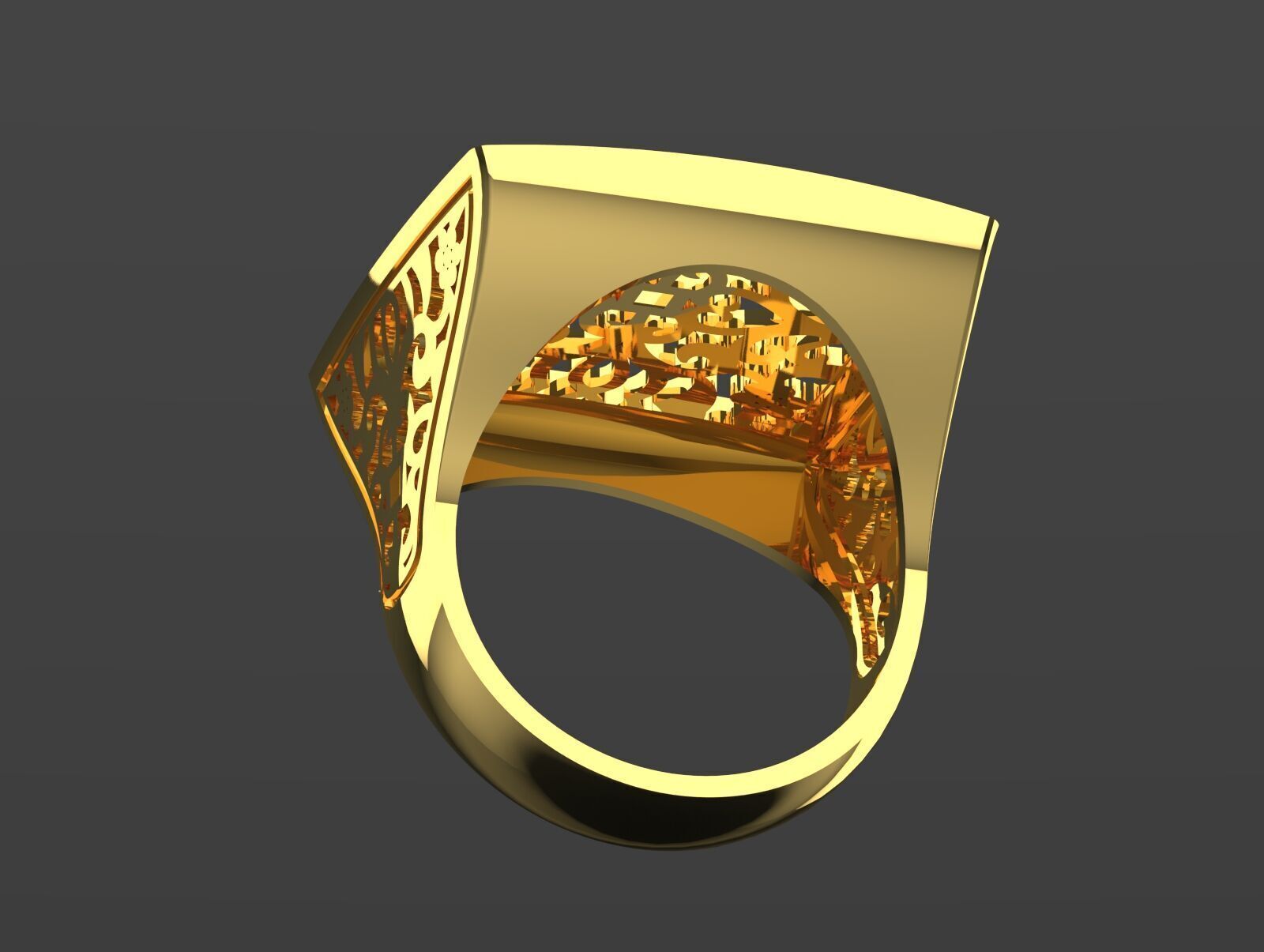 Rose gold ring slim design model gr0028 3D print model_17