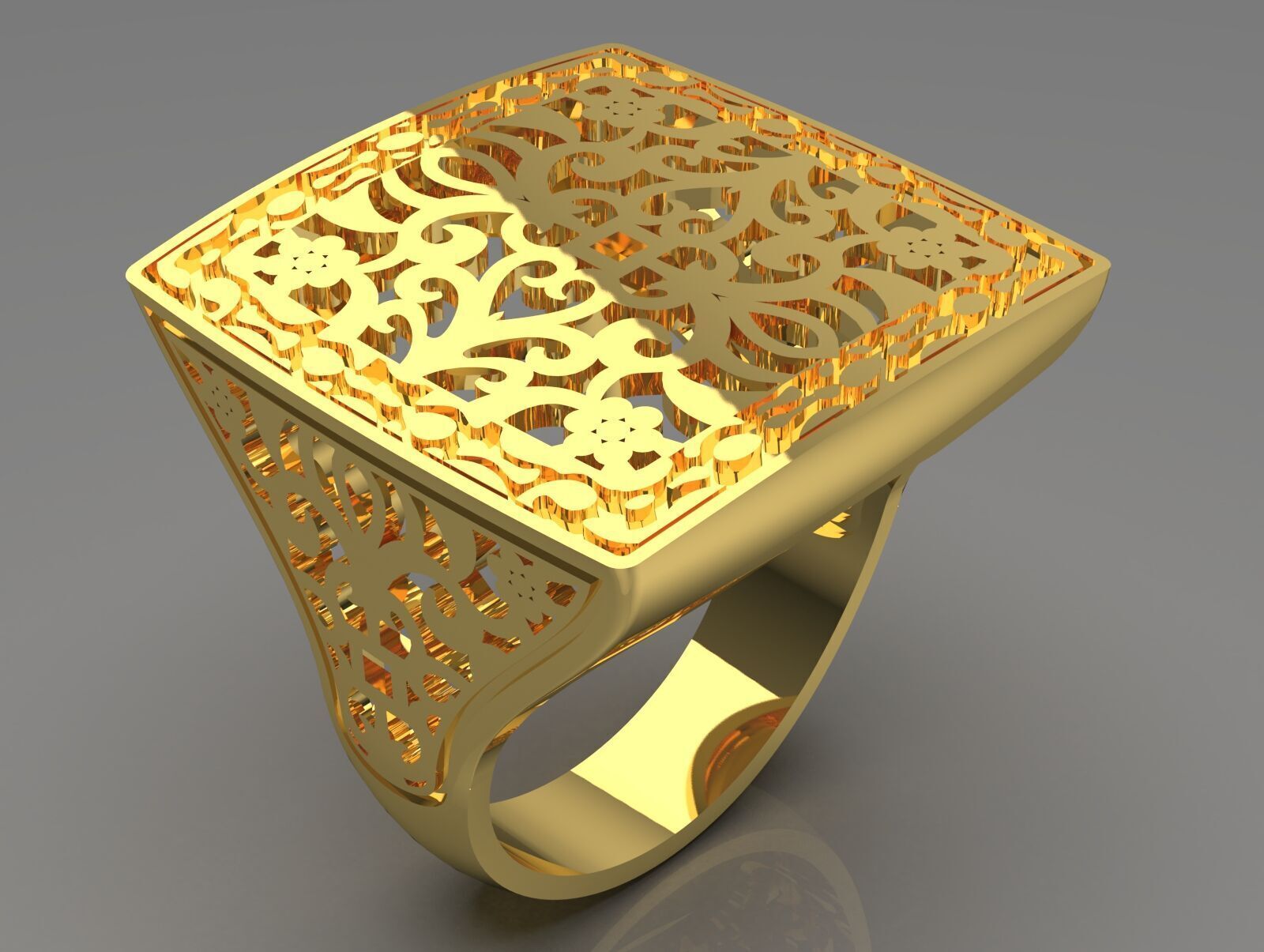 Rose gold ring slim design model gr0028 3D print model_14