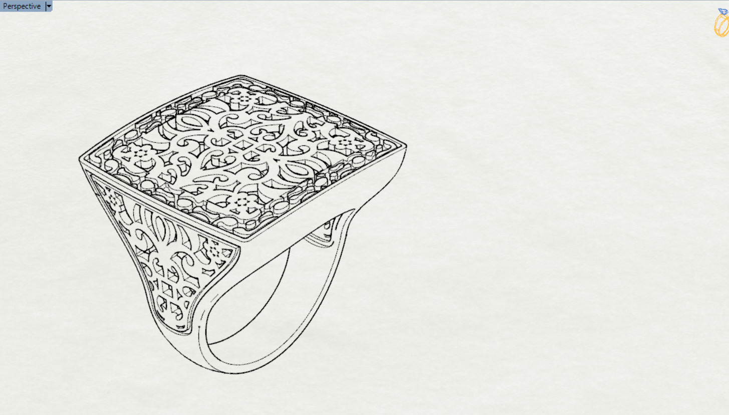 Rose gold ring slim design model gr0028 3D print model_19