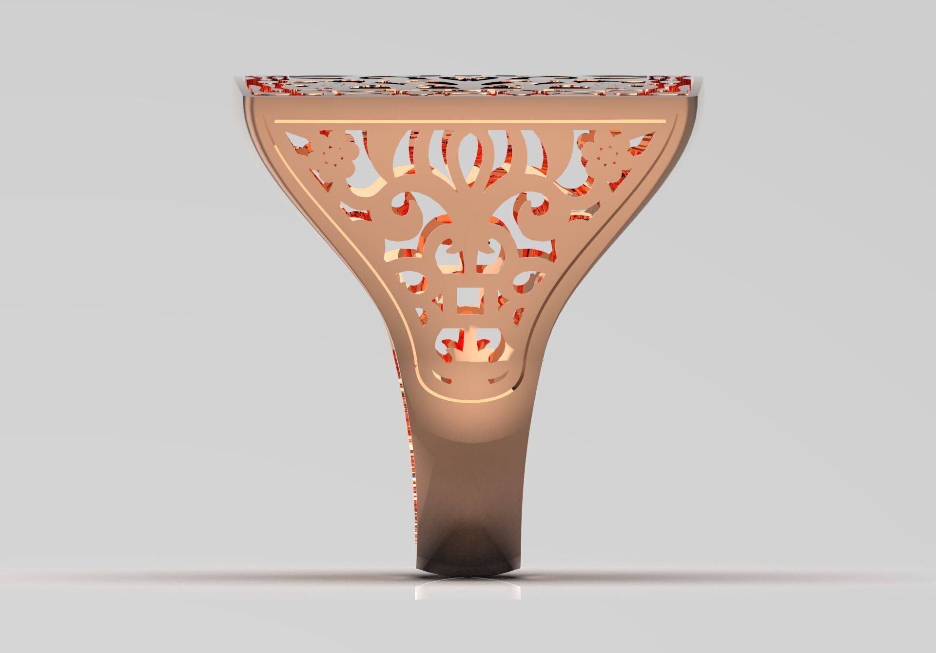 Rose gold ring slim design model gr0028 3D print model_2